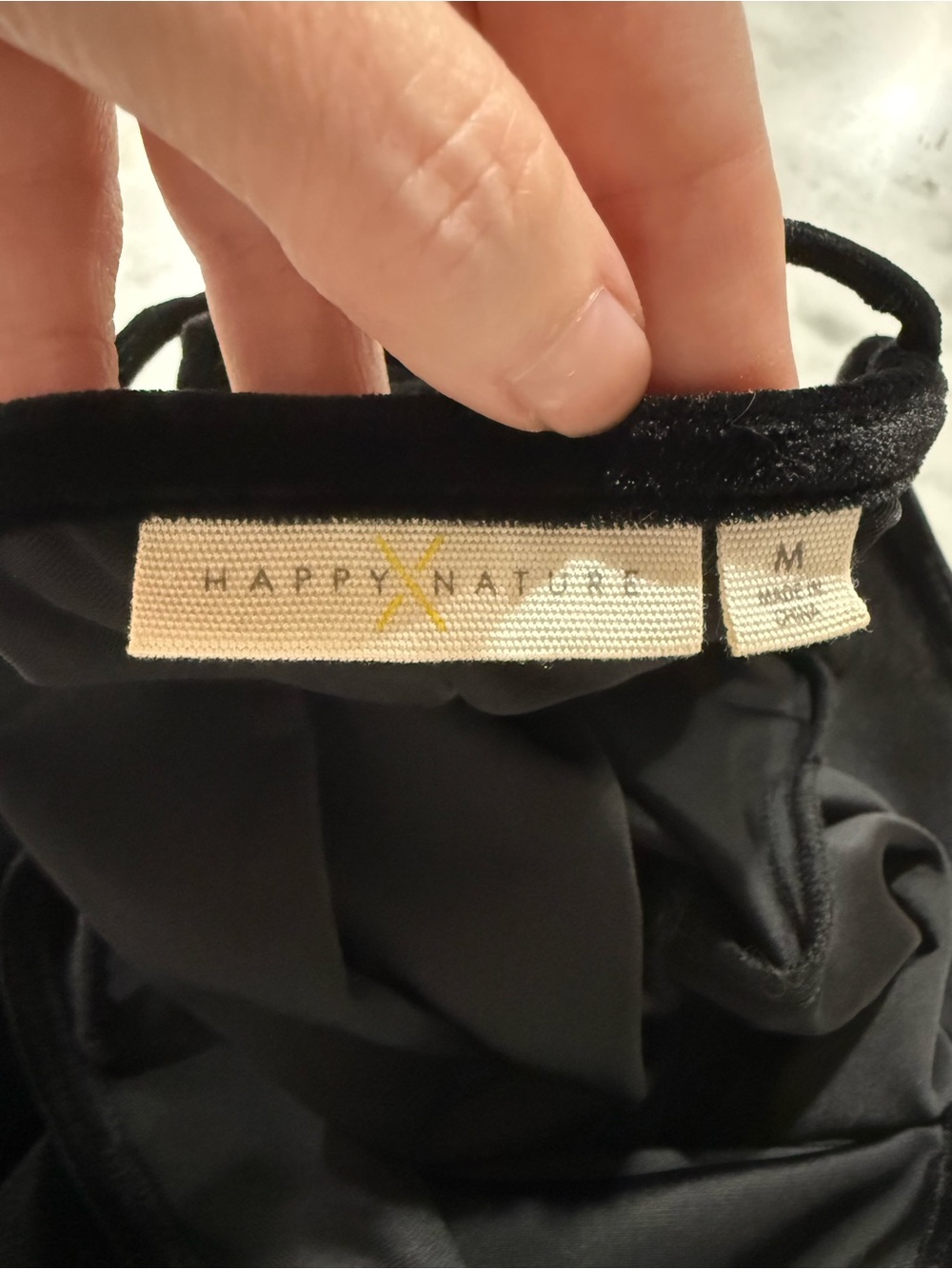 Happy Nature Black Velvet Jumpsuit – Open Back Tie – Size M - Picture 7 of 8